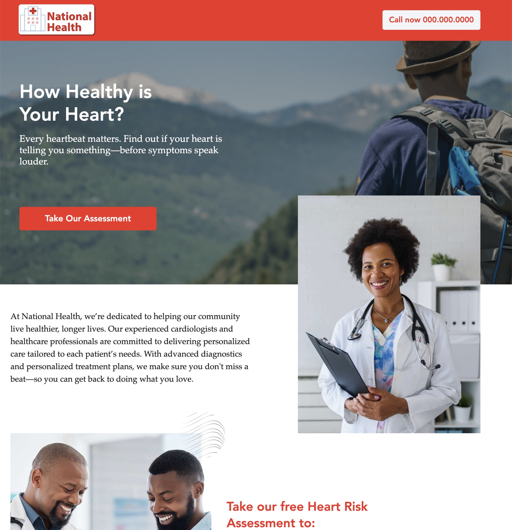 Dedicated Heart HRA paid search landing page